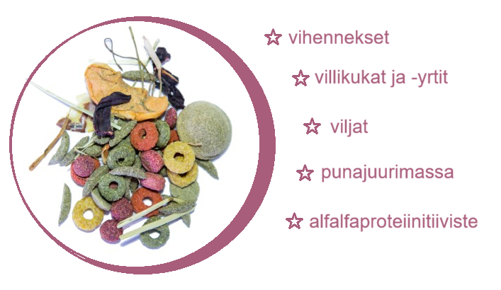 Kanin täysravinto mix kukilla ja villiyrteillä