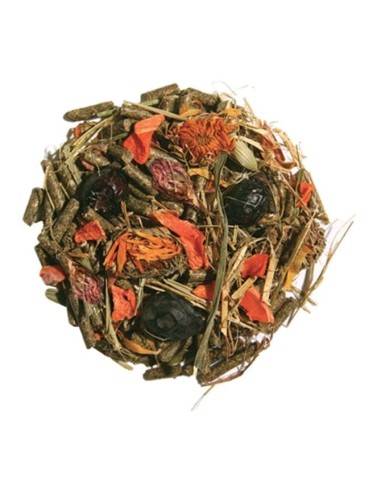 Sisältää ruusunmarjoja, joissa on korkea C-vitamiinipitoisuus (2 250 mg/100 g), koska marsut eivät pysty syntetisoimaan tätä vitamiinia ja niiden on saatava se ruokavaliostaan.