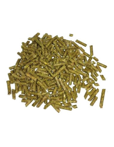 Pellettien viljaton koostumus sisältää vain korkealaatuisia kasviperäisiä ainesosia ja sekoitettuja yrttejä, kuten kamomillaa, punahattua, persiljaa, palsternakkaa, nokkosta, voikukkaa ja timoteita.